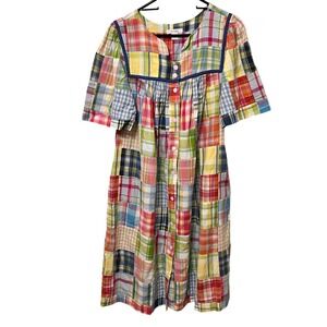 cottagecore linen dress Beige Midi with Ruffle Neckline and Tie Waist Size:US16/UK20 Loose Casual Material sequins on a lace Yellow Cotton Linen Midi